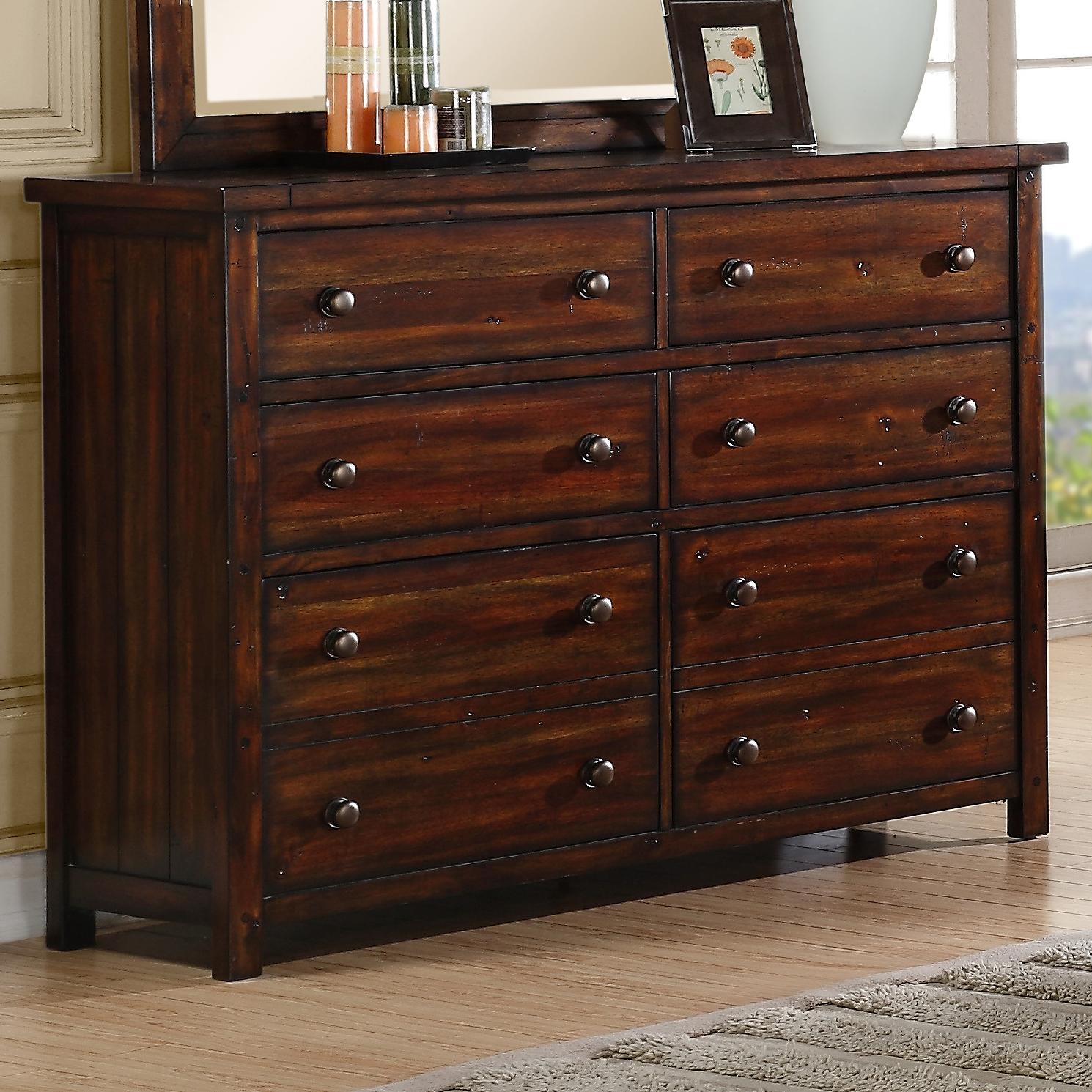 Elements International Boardwalk DS600DR Dresser with 8 Drawers